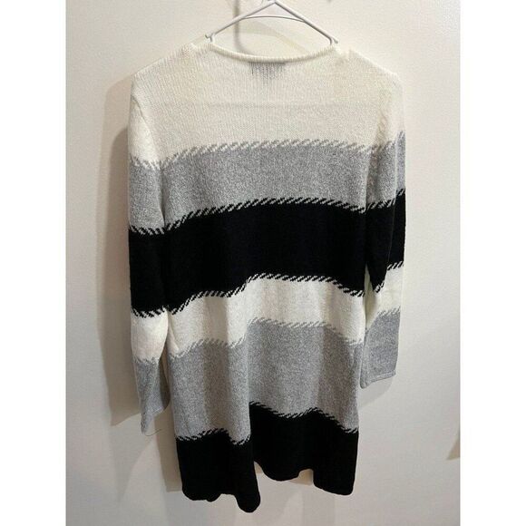 Fortune + Ivy Stitch Fix Colorblock Long Duster Cardigan Minimalist Fall Chic - Picture 4 of 10